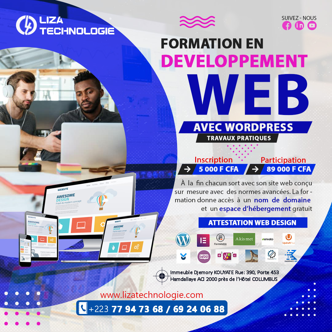 Formation en développement Web LIZA TECHNOLOGIE